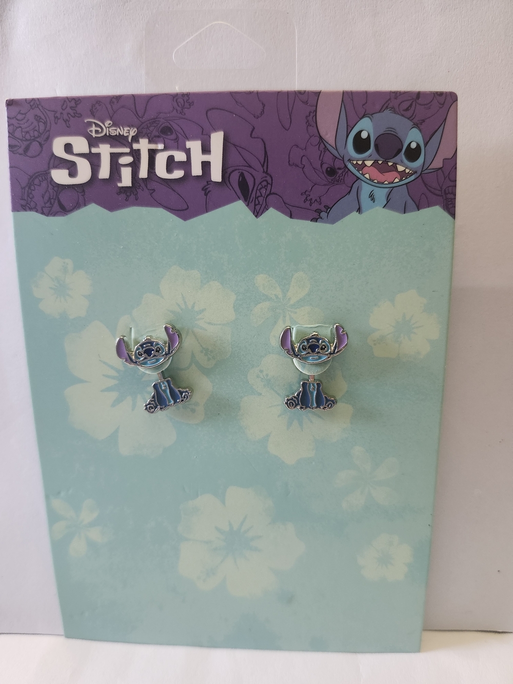 Disney Stitch Enamel Stud Earrings - Blue & Purple
